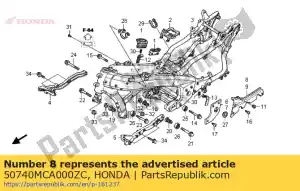 Honda 50740MCA000ZC cover,r p*nha86m* - Bottom side