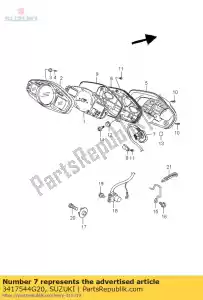 suzuki 3417544G20 wire,speedomete - Bottom side