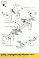 110610069, Kawasaki, pakking, signaallamp kawasaki zx ninja rr r 1000 600 10 6, Nieuw