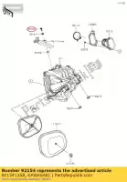 921541268, Kawasaki, bout, met flens, 6x20 kx85cef kawasaki  kx z 85 250 450 800 2014 2015 2016 2017 2018 2019 2020 2021, Nieuw