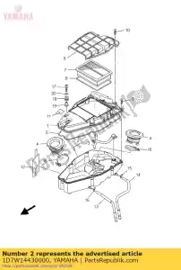 yamaha 1D7W14430000 silencer, inner set - Bottom side