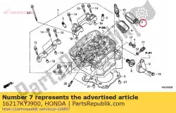 Here you can order the band, insulator from Honda, with part number 16217KYJ900: