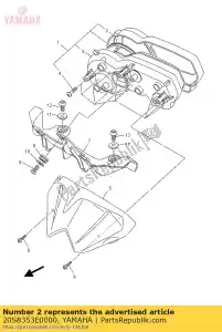 yamaha 20S8353E0000 caixa, medidor superior - Lado inferior