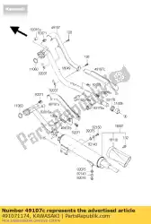 Tutaj możesz zamówić os? Ona-rura wydechowa, fr od Kawasaki , z numerem części 491071174: