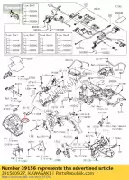 391560927, Kawasaki, almohadilla, 10x30x4 ex300adf kawasaki  ninja 300 650 2013 2014 2015 2016 2017 2018 2019 2020 2021, Nuevo