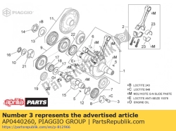 Aprilia AP0440260, Parafuso sextavado, OEM: Aprilia AP0440260