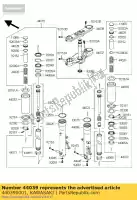 440390001, Kawasaki, suporte-garfo superior vn2000-a1h kawasaki vn 2000 2004 2005 2006, Novo