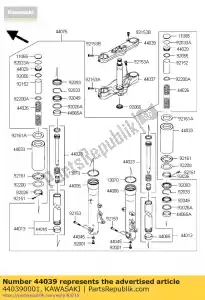 kawasaki 440390001 soporte-horquilla superior vn2000-a1h - Lado inferior