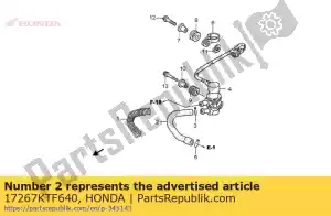 Honda 17267KTF640 tube, injection d'air - La partie au fond
