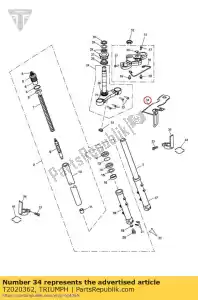 triumph T2020362 beugel remslang - Onderkant