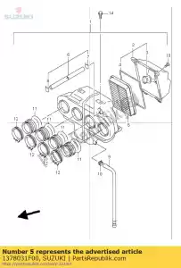 suzuki 1378031F00 air filter - Bottom side