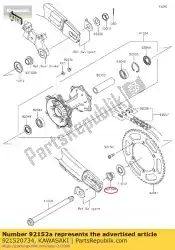 Aquí puede pedir collar, eje rr, l = 22 klx250s9f de Kawasaki , con el número de pieza 921520734: