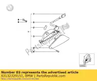 63132329151, BMW, riflettore sinistro bmw c1 125 200 2000 2001 2002 2003 2004, Nuovo