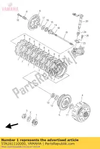 yamaha 5TA161110000 gear, primary drive - Bottom side