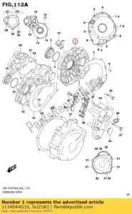 suzuki 1134044G10 couvercle, embrayage - La partie au fond