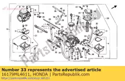 Ici, vous pouvez commander le tube auprès de Honda , avec le numéro de pièce 16179ML4611: