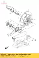 B60253380098, Yamaha, Ruota fusa, posteriore yamaha  mt 1000 2016 2017 2018 2019 2020 2021, Nuovo