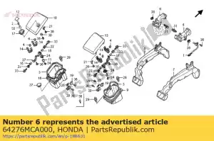 Honda 64276MCA000 duct, l. upper air - Bottom side