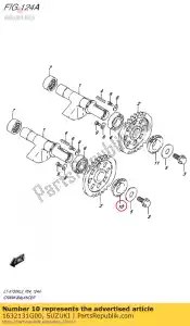 suzuki 1632131G00 tandwiel, olie pu - Onderkant