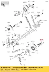 Aqui você pode pedir o 01 árvore de cames-comp, rr em Kawasaki , com o número da peça 491180788: