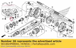 Aqui você pode pedir o parafuso, flange, 8x18 em Honda , com o número da peça 90186HM8B40: