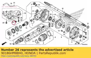 honda 90186HM8B40 perno, brida, 8x18 - Lado inferior