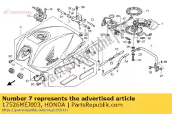 Aquí puede pedir comp. De manguera, alimentación de combustible de Honda , con el número de pieza 17526MEJ003: