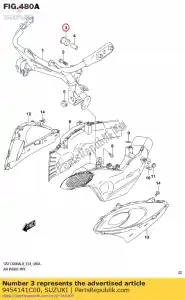 suzuki 9454141C00 almofada, capuz - Lado inferior