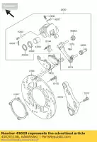 430201108, Kawasaki, hamulec t?okowy kawasaki zzr  e gpz zx6r ninja f zx9r b zx600 j zephyr zz r600 gpz1100 zx 6r 9r 600 abs zzr600 1100 900 550 , Nowy