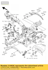 kawasaki 110531254 beugel, bobine vn2000-a - Onderkant