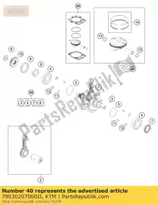 ktm 79030207000II pistão ii cpl. 250 - Lado inferior