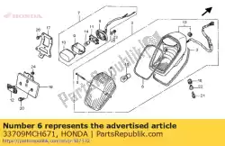 Ici, vous pouvez commander le pas de description disponible auprès de Honda , avec le numéro de pièce 33709MCH671: