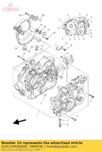 yamaha 5UH154420000 vivienda, rodamiento - Lado inferior