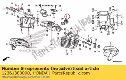 Here you can order the cap, tappet adjusting hole from Honda, with part number 12361383000: