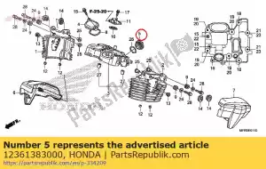 honda 12361383000 capuchon, trou de réglage du poussoir - La partie au fond