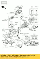 210075062, Kawasaki, rotor, verrouiller le bouchon du réservoir zg1400a8f kawasaki gtr 1400 2008 2009, Nouveau