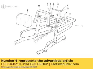 Piaggio Group GU03468210 cubrir - Lado inferior