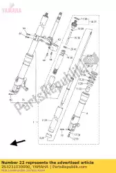 Tutaj możesz zamówić zespó? Przedniego widelca (prawy) od Yamaha , z numerem części 2S3231030000: