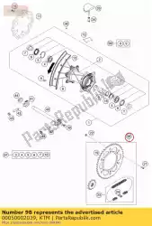 Aqui você pode pedir o kit drivetrain exc 13t / 50t em KTM , com o número da peça 00050002039: