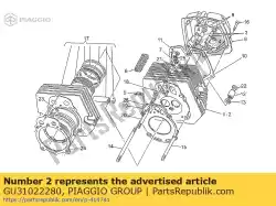 lh cilinderkop grijs van Piaggio Group, met onderdeel nummer GU31022280, bestel je hier online: