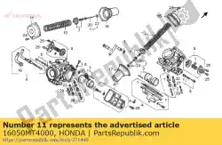 Ici, vous pouvez commander le ressort, bobine de compression auprès de Honda , avec le numéro de pièce 16050MT4000: