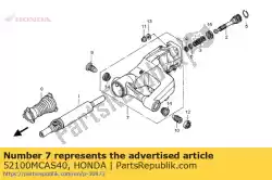 Aqui você pode pedir o swingarm assy., rr. Em Honda , com o número da peça 52100MCAS40: