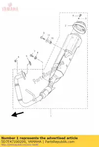 yamaha 5D7E47100200 mbk m1705002 - Onderkant