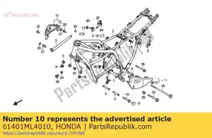 Honda 61401ML4010 cubra r fr lado. - Lado inferior