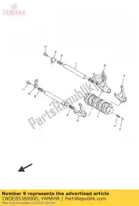yamaha 1WDE85360000 batente, barra de mudança - Lado inferior