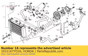 honda 19311KTYD30 comp. caso, termostato - Lado inferior