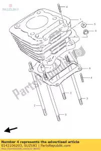 suzuki 0142106203 bolt,stud - Bottom side