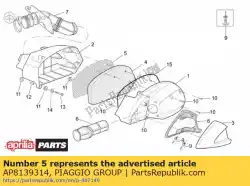 Ici, vous pouvez commander le maille de filtre auprès de Piaggio Group , avec le numéro de pièce AP8139314: