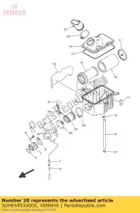 yamaha 5UHE44530000 joint, filtre à air - La partie au fond