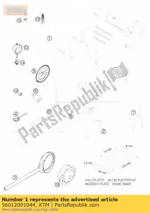 ktm 56012001044 assy ondersteuning met motorhouder - Onderkant